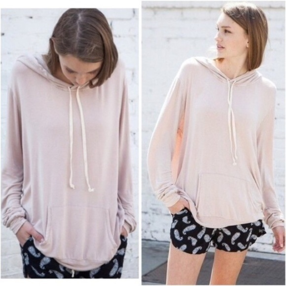 Brandy Melville Layla pink hoodie‎